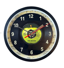 Load image into Gallery viewer, The Beatles "Hey Jude" Record Clock 45rpm Recycled Vinyl