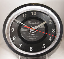 Load image into Gallery viewer, The Beatles "She Loves You" Record Clock 45rpm Recycled Vinyl
