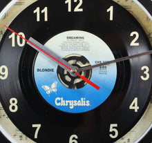 Load image into Gallery viewer, Blondie "Dreaming" Record Clock 45rpm Recycled Vinyl