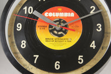 Load image into Gallery viewer, Bruce Springsteen "Held Up Without Gun" Record Clock 45rpm Recycled Vinyl