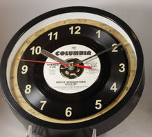 Load image into Gallery viewer, Bruce Springsteen "Cover Me" Record Clock 45rpm Recycled Vinyl
