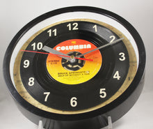 Load image into Gallery viewer, Bruce Springsteen "Held Up Without Gun" Record Clock 45rpm Recycled Vinyl