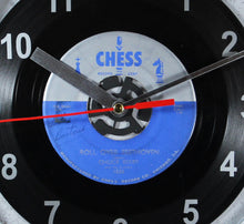 Load image into Gallery viewer, Chuck Berry "Roll Over Beethoven" Record Clock 45rpm Recycled Vinyl