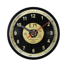 Load image into Gallery viewer, Don McLean "American Pie- Part 1" Record Clock 45rpm Recycled Vinyl