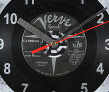 Load image into Gallery viewer, Ella Fitzgerald "It's All Right With Me" Record Clock 45rpm Recycled Vinyl