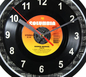 George Michael "Faith" Record Clock 45rpm Recycled Vinyl