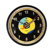 Load image into Gallery viewer, Jimi Hendrix "Purple Haze" Record Clock 45rpm Recycled Vinyl