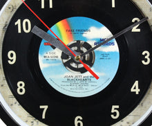 Load image into Gallery viewer, Joan Jett & The Blackhearts "Fake Friends" Record Clock 45rpm Recycled Vinyl