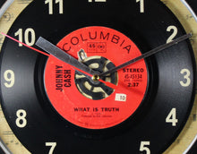 Load image into Gallery viewer, Johnny Cash "What Is Truth" Record Clock 45rpm Recycled Vinyl