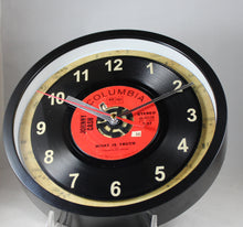 Load image into Gallery viewer, Johnny Cash "What Is Truth" Record Clock 45rpm Recycled Vinyl