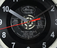 Load image into Gallery viewer, Lesley Gore "You Don't Own Me" Record Clock 45rpm Recycled Vinyl