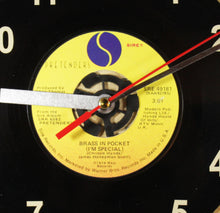 Load image into Gallery viewer, Pretenders "Brass In Pocket (I'm Special)" Record Clock 45rpm Recycled Vinyl