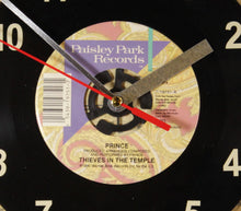 Load image into Gallery viewer, Prince "Thieves In The Temple" Record Clock 45rpm Recycled Vinyl