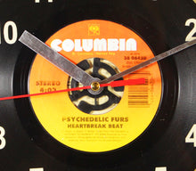 Load image into Gallery viewer, Psychedelic Furs "Heartbreak Beat" Record Clock 45rpm Recycled Vinyl