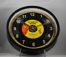 Load image into Gallery viewer, The Righteous Brothers "Unchained Melody" Record Clock 45rpm Recycled Vinyl