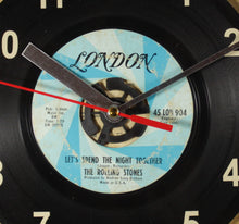 Load image into Gallery viewer, The Rolling Stones "Let's Spend The Night Together" Record Clock 45rpm Recycled Vinyl