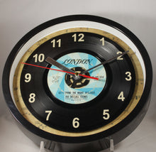 Load image into Gallery viewer, The Rolling Stones "Let's Spend The Night Together" Record Clock 45rpm Recycled Vinyl