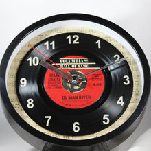 Load image into Gallery viewer, Frank Sinatra "Ol' Man River" Record Clock 45rpm Recycled Vinyl