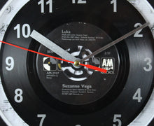 Load image into Gallery viewer, Suzanne Vega "Luka" Record Clock 45rpm Recycled Vinyl