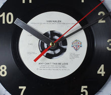 Load image into Gallery viewer, Van Halen "Why Can't This Be Love" Record Clock 45rpm Recycled Vinyl