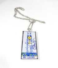 Load image into Gallery viewer, Ace Of Cups Tarot Card Pendant Necklace - Large