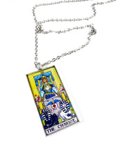 Load image into Gallery viewer, The Chariot Tarot Card Pendant Necklace - Large