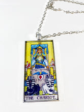 Load image into Gallery viewer, The Chariot Tarot Card Pendant Necklace - Large