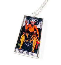 Load image into Gallery viewer, The Devil Tarot Card Pendant Necklace - Large
