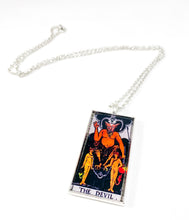Load image into Gallery viewer, The Devil Tarot Card Pendant Necklace - Large