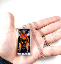 Load image into Gallery viewer, The Devil Tarot Card Pendant Necklace - Large