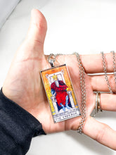 Load image into Gallery viewer, The Emperor Tarot Card Pendant Necklace - Large