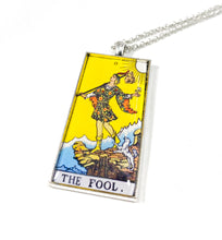 Load image into Gallery viewer, The Fool Tarot Card Pendant Necklace - Large