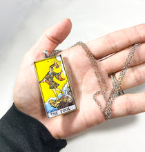 Load image into Gallery viewer, The Fool Tarot Card Pendant Necklace - Large