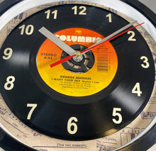 Load image into Gallery viewer, George Michael "I Want Your Sex" Record Clock 45rpm Recycled Vinyl