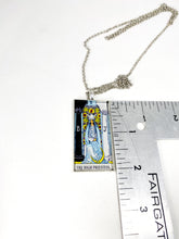 Load image into Gallery viewer, The High Priestess Tarot Card Pendant Necklace - Large
