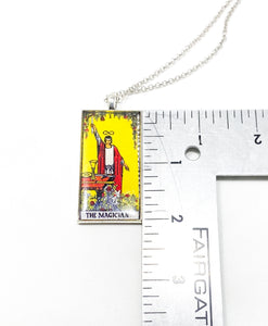 The Magician Tarot Card Pendant Necklace - Large