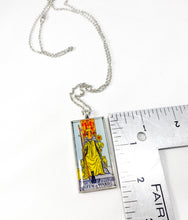 Load image into Gallery viewer, Queen Of Wands Tarot Card Pendant Necklace - Large