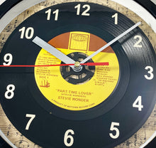 Load image into Gallery viewer, Stevie Wonder "Part-Time Lover" Record Clock 45rpm Recycled Vinyl