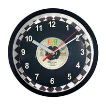 Load image into Gallery viewer, Stray Cats "Rock This Town" Record Clock 45rpm Recycled Vinyl