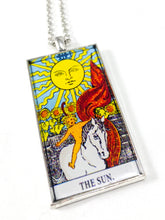 Load image into Gallery viewer, The Sun Tarot Card Pendant Necklace - Large