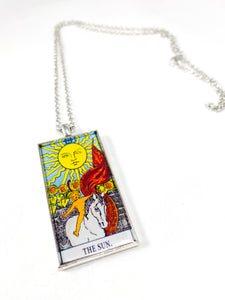 The Sun Tarot Card Pendant Necklace - Large