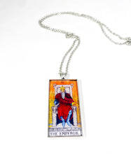 Load image into Gallery viewer, The Emperor Tarot Card Pendant Necklace - Large