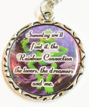 Load image into Gallery viewer, Kermit Rainbow Connection Muppets Circle Charm Necklace