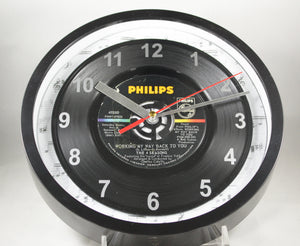 The 4 Seasons "Working My Way Back To You" Record Clock 45rpm Recycled Vinyl