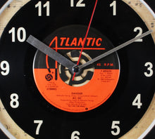 Load image into Gallery viewer, AC/DC &quot;Danger&quot; Record Clock 45rpm Recycled Vinyl
