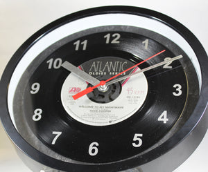 Alice Cooper "Welcome To My Nightmare" Record Clock 45rpm Recycled Vinyl
