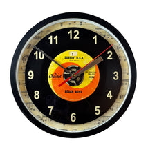 Load image into Gallery viewer, Beach Boys &quot;Surfin&#39; U.S.A.&quot; Record Clock 45rpm Recycled Vinyl

