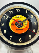 Load image into Gallery viewer, Beach Boys &quot;Surfin&#39; U.S.A.&quot; Record Clock 45rpm Recycled Vinyl

