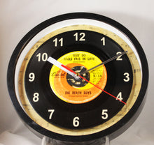 Load image into Gallery viewer, Beach Boys &quot;Why Do Fools Fall In Love&quot; Record Clock 45rpm Recycled Vinyl
