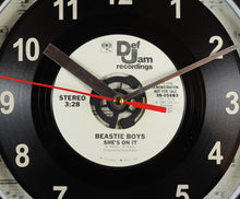 Load image into Gallery viewer, Beastie Boys &quot;She&#39;s On It&quot; Record Clock 45rpm Recycled Vinyl
